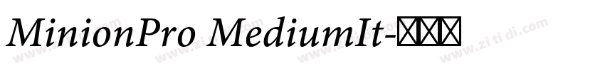 MinionPro MediumIt字体转换